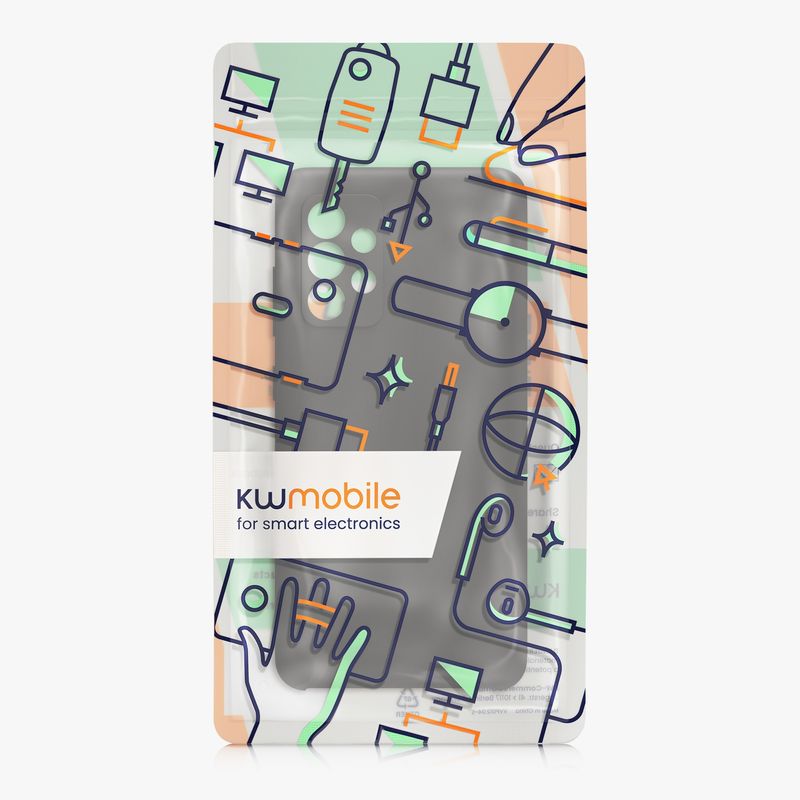 Laptop, Telefoane si Tablete - Telefoane mobile si accesorii - Accesorii Telefoane - Huse telefoane - Husa Kwmobile pentru Samsung Galaxy A52/Galaxy A52 5G/Galaxy A52s 5G, incarcare wireless, silicon, gri - Infinity.ro
