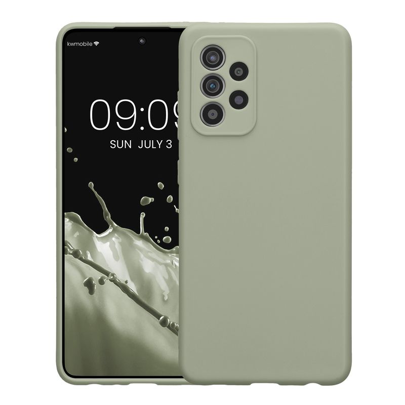 Laptop, Telefoane si Tablete - Telefoane mobile si accesorii - Accesorii Telefoane - Huse telefoane - Husa Kwmobile pentru Samsung Galaxy A52/Galaxy A52 5G/Galaxy A52s 5G, anti-alunecare, silicon, verde, gri - Infinity.ro