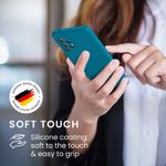 Laptop, Telefoane si Tablete - Telefoane mobile si accesorii - Accesorii Telefoane - Huse telefoane - Husa Kwmobile pentru Samsung Galaxy A52/Galaxy A52 5G/Galaxy A52s 5G, incarcare wireless, silicon, albastru caraibian - Infinity.ro