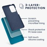 Laptop, Telefoane si Tablete - Telefoane mobile si accesorii - Accesorii Telefoane - Huse telefoane - Husa Kwmobile pentru Samsung Galaxy A52/Galaxy A52 5G/Galaxy A52s 5G, incarcare wireless, silicon, albastru caraibian - Infinity.ro