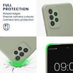 Laptop, Telefoane si Tablete - Telefoane mobile si accesorii - Accesorii Telefoane - Huse telefoane - Husa Kwmobile pentru Samsung Galaxy A52/Galaxy A52 5G/Galaxy A52s 5G, anti-alunecare, silicon, verde, gri - Infinity.ro