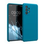 Laptop, Telefoane si Tablete - Telefoane mobile si accesorii - Accesorii Telefoane - Huse telefoane - Husa Kwmobile pentru Samsung Galaxy A52/Galaxy A52 5G/Galaxy A52s 5G, incarcare wireless, silicon, albastru caraibian - Infinity.ro
