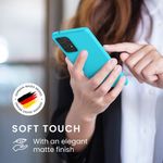 Laptop, Telefoane si Tablete - Telefoane mobile si accesorii - Accesorii Telefoane - Huse telefoane - Husa Kwmobile pentru Samsung Galaxy A52/Galaxy A52 5G/Galaxy A52s 5G, incarcare wireless, silicon, albastru ocean - Infinity.ro