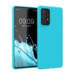 Laptop, Telefoane si Tablete - Telefoane mobile si accesorii - Accesorii Telefoane - Huse telefoane - Husa Kwmobile pentru Samsung Galaxy A52/Galaxy A52 5G/Galaxy A52s 5G, incarcare wireless, silicon, albastru ocean - Infinity.ro