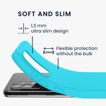 Laptop, Telefoane si Tablete - Telefoane mobile si accesorii - Accesorii Telefoane - Huse telefoane - Husa Kwmobile pentru Samsung Galaxy A52/Galaxy A52 5G/Galaxy A52s 5G, incarcare wireless, silicon, albastru ocean - Infinity.ro