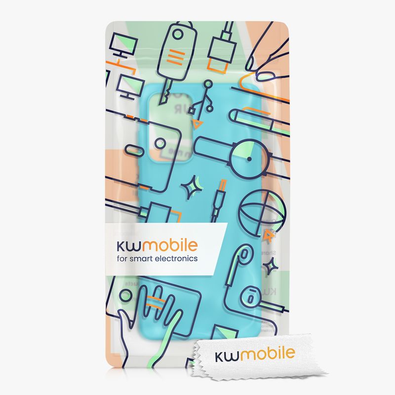 Laptop, Telefoane si Tablete - Telefoane mobile si accesorii - Accesorii Telefoane - Huse telefoane - Husa Kwmobile pentru Samsung Galaxy A52/Galaxy A52 5G/Galaxy A52s 5G, incarcare wireless, silicon, albastru ocean - Infinity.ro