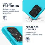 Laptop, Telefoane si Tablete - Telefoane mobile si accesorii - Accesorii Telefoane - Huse telefoane - Husa Kwmobile pentru Samsung Galaxy A52/Galaxy A52 5G/Galaxy A52s 5G, incarcare wireless, silicon, albastru ocean - Infinity.ro
