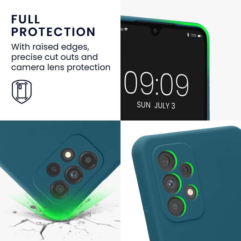 Laptop, Telefoane si Tablete - Telefoane mobile si accesorii - Accesorii Telefoane - Huse telefoane - Husa Kwmobile pentru Samsung Galaxy A53 5G, anti-alunecare, anti-amprenta, silicon, albastru - Infinity.ro