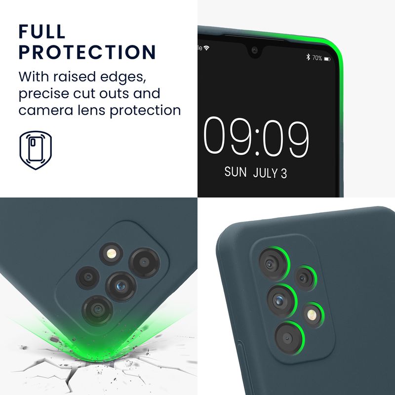 Laptop, Telefoane si Tablete - Telefoane mobile si accesorii - Accesorii Telefoane - Huse telefoane - Husa Kwmobile pentru Samsung Galaxy A53 5G, anti-alunecare, anti-amprenta, silicon, gri - Infinity.ro