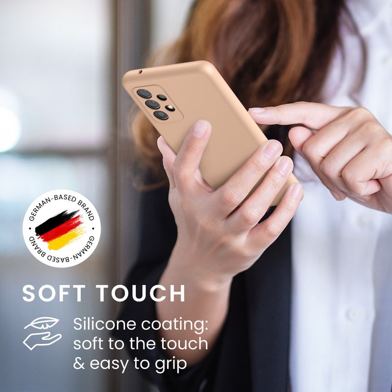 Laptop, Telefoane si Tablete - Telefoane mobile si accesorii - Accesorii Telefoane - Huse telefoane - Husa Kwmobile pentru Samsung Galaxy A52/Galaxy A52 5G/Galaxy A52s 5G, incarcare wireless, silicon, portocaliu - Infinity.ro