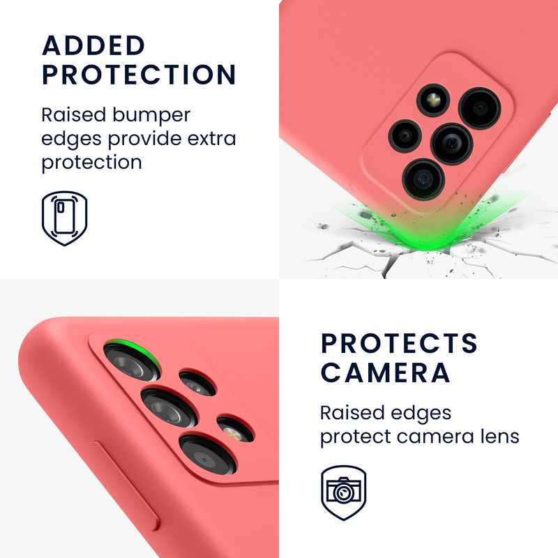 Laptop, Telefoane si Tablete - Telefoane mobile si accesorii - Accesorii Telefoane - Huse telefoane - Husa Kwmobile pentru Samsung Galaxy A52/Galaxy A52 5G/Galaxy A52s 5G, incarcare wireless, silicon, roz - Infinity.ro