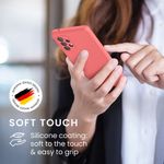 Laptop, Telefoane si Tablete - Telefoane mobile si accesorii - Accesorii Telefoane - Huse telefoane - Husa Kwmobile pentru Samsung Galaxy A52/Galaxy A52 5G/Galaxy A52s 5G, incarcare wireless, silicon, roz - Infinity.ro