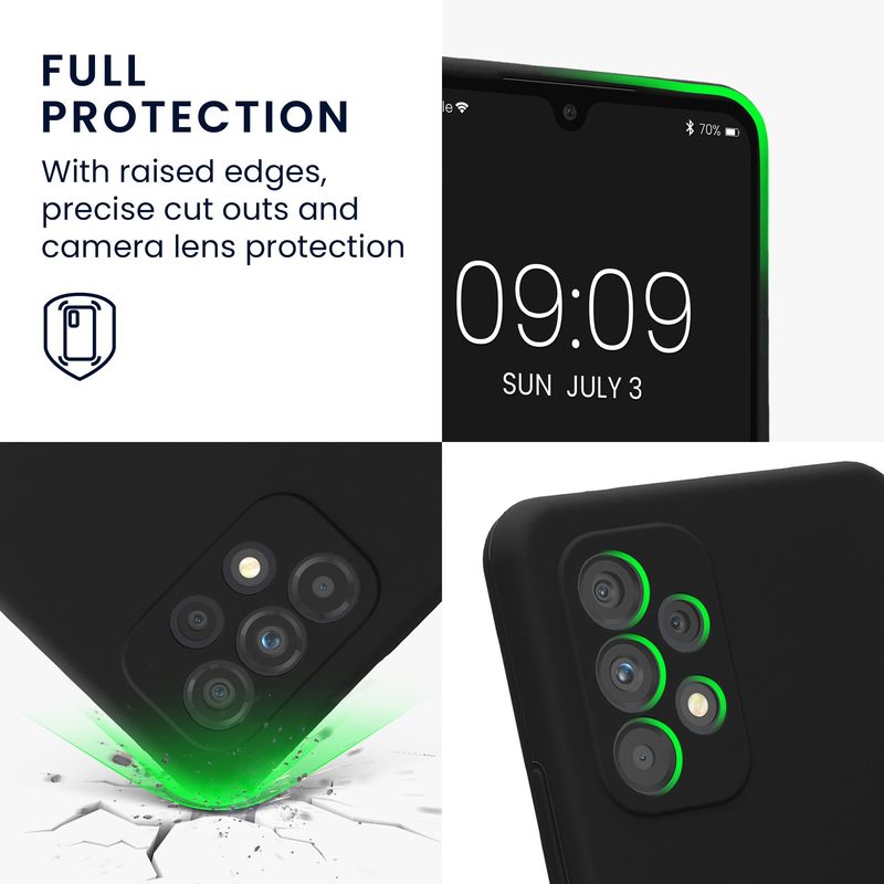 Laptop, Telefoane si Tablete - Telefoane mobile si accesorii - Accesorii Telefoane - Huse telefoane - Husa Kwmobile pentru Samsung Galaxy A53 5G, anti-alunecare, silicon, negru - Infinity.ro