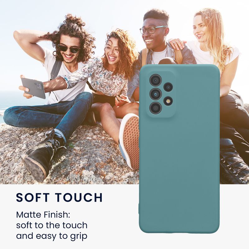 Laptop, Telefoane si Tablete - Telefoane mobile si accesorii - Accesorii Telefoane - Huse telefoane - Husa Kwmobile pentru Samsung Galaxy A53 5G, anti-alunecare, silicon, noapte arctica - Infinity.ro