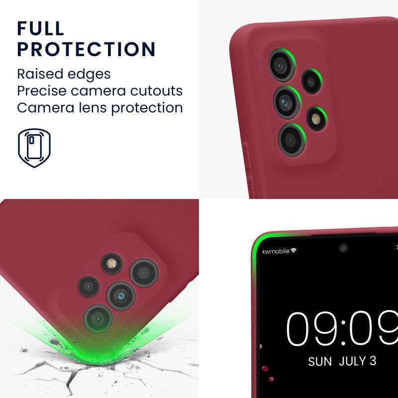 Laptop, Telefoane si Tablete - Telefoane mobile si accesorii - Accesorii Telefoane - Huse telefoane - Husa Kwmobile pentru Samsung Galaxy A53 5G, anti-alunecare, protectie la zgarieturi, silicon, mov - Infinity.ro