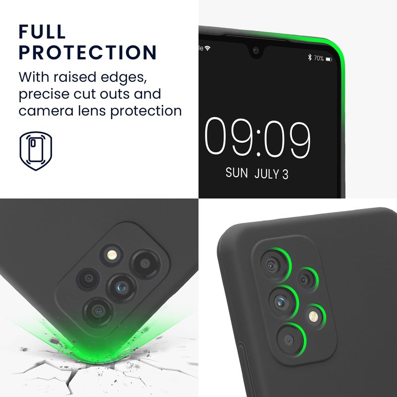 Laptop, Telefoane si Tablete - Telefoane mobile si accesorii - Accesorii Telefoane - Huse telefoane - Husa Kwmobile pentru Samsung Galaxy A53 5G, anti-alunecare, silicon, gri inchis - Infinity.ro