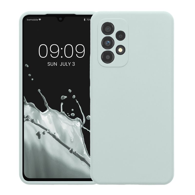 Laptop, Telefoane si Tablete - Telefoane mobile si accesorii - Accesorii Telefoane - Huse telefoane - Husa Kwmobile pentru Samsung Galaxy A53 5G, anti-alunecare, silicon, verde - Infinity.ro