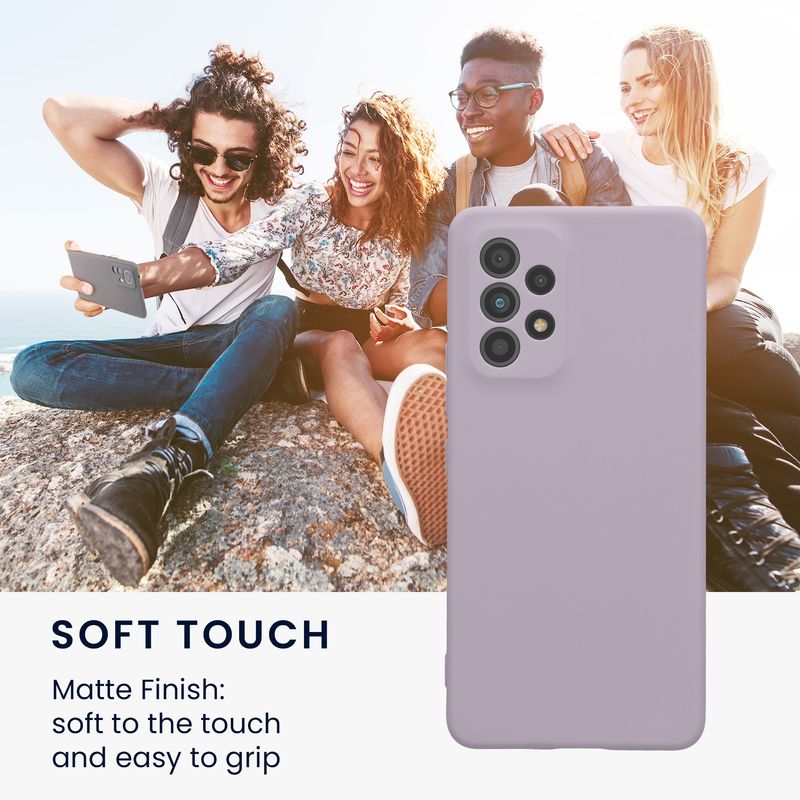 Laptop, Telefoane si Tablete - Telefoane mobile si accesorii - Accesorii Telefoane - Huse telefoane - Husa Kwmobile pentru Samsung Galaxy A53 5G, anti-alunecare, silicon, lavanda - Infinity.ro