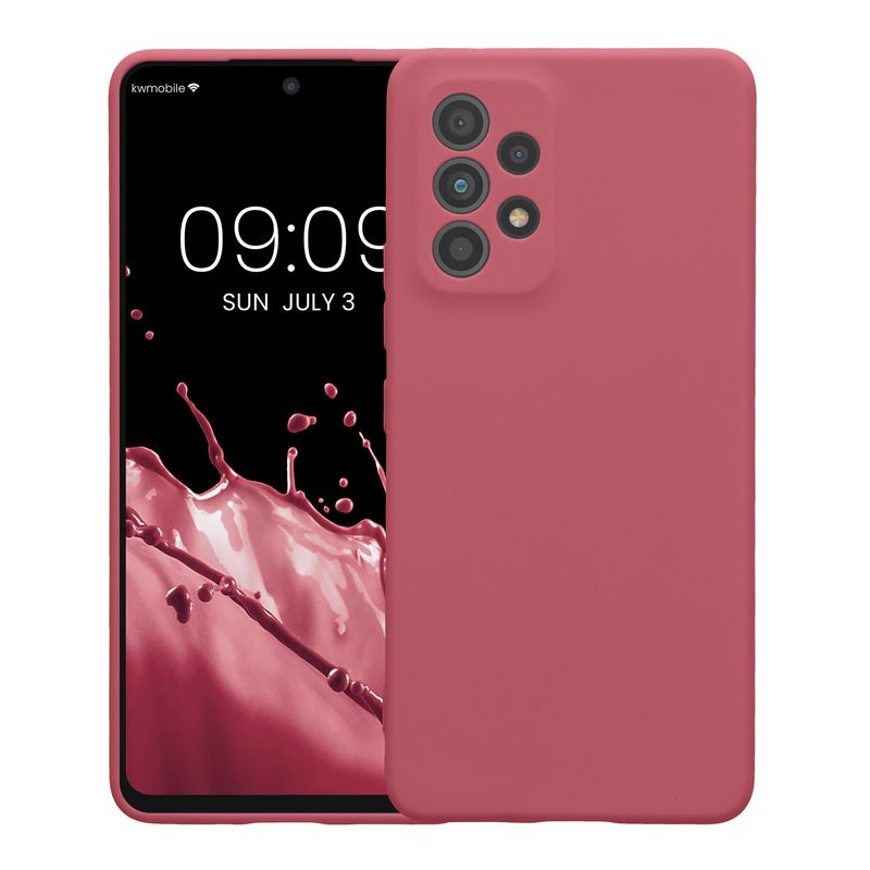 Laptop, Telefoane si Tablete - Telefoane mobile si accesorii - Accesorii Telefoane - Huse telefoane - Husa Kwmobile pentru Samsung Galaxy A53 5G, anti-alunecare, protectie la zgarieturi, silicon, roz - Infinity.ro