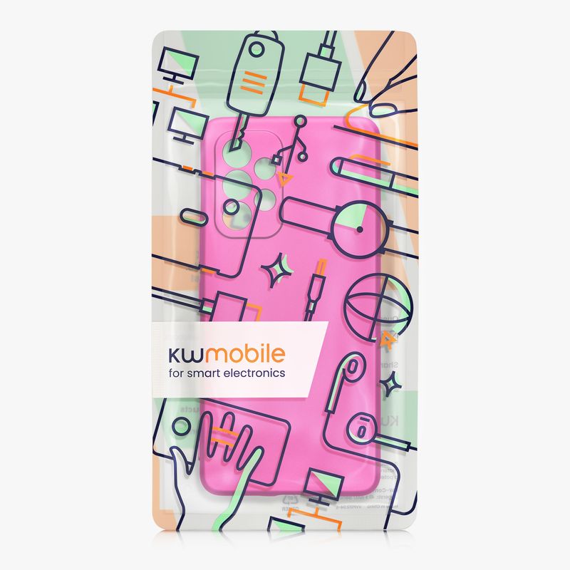 Laptop, Telefoane si Tablete - Telefoane mobile si accesorii - Accesorii Telefoane - Huse telefoane - Husa Kwmobile pentru Samsung Galaxy A53 5G, anti-alunecare, silicon, roz metalizat - Infinity.ro