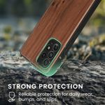 Laptop, Telefoane si Tablete - Telefoane mobile si accesorii - Accesorii Telefoane - Huse telefoane - Husa Kwmobile pentru Samsung Galaxy A53 5G, compatibilitate MagSafe, lemn, TPU, maro - Infinity.ro