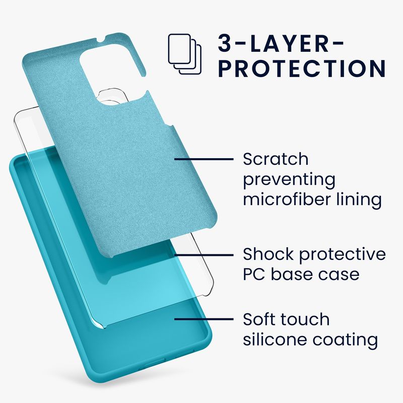 Laptop, Telefoane si Tablete - Telefoane mobile si accesorii - Accesorii Telefoane - Huse telefoane - Husa Kwmobile pentru Samsung Galaxy A53 5G, incarcare wireless, silicon, albastru glaciar - Infinity.ro
