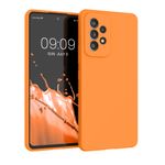 Laptop, Telefoane si Tablete - Telefoane mobile si accesorii - Accesorii Telefoane - Huse telefoane - Husa Kwmobile pentru Samsung Galaxy A53 5G, incarcare wireless, anti-alunecare, silicon, portocaliu - Infinity.ro