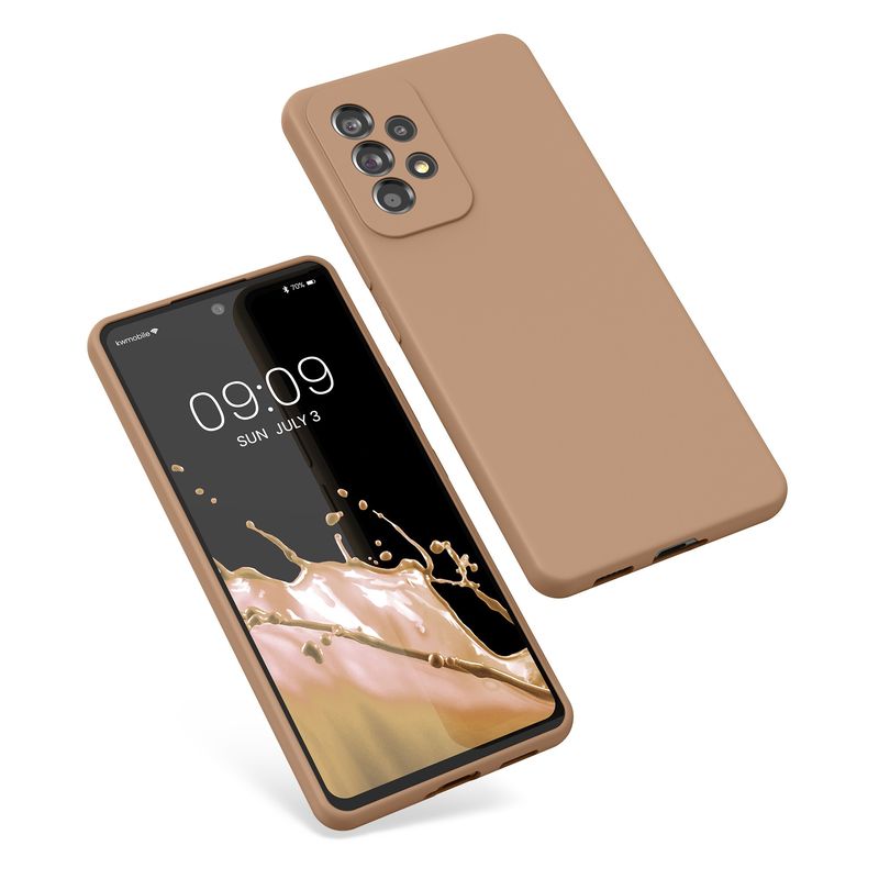 Laptop, Telefoane si Tablete - Telefoane mobile si accesorii - Accesorii Telefoane - Huse telefoane - Husa Kwmobile pentru Samsung Galaxy A53 5G, incarcare wireless, silicon, maro - Infinity.ro