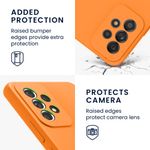 Laptop, Telefoane si Tablete - Telefoane mobile si accesorii - Accesorii Telefoane - Huse telefoane - Husa Kwmobile pentru Samsung Galaxy A53 5G, incarcare wireless, anti-alunecare, silicon, portocaliu - Infinity.ro