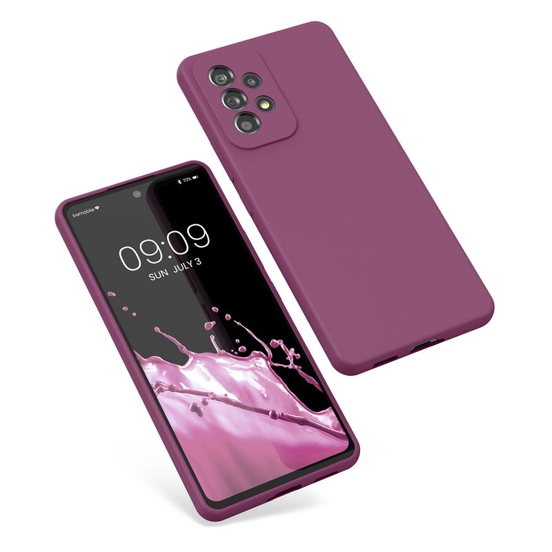 Laptop, Telefoane si Tablete - Telefoane mobile si accesorii - Accesorii Telefoane - Huse telefoane - Husa Kwmobile pentru Samsung Galaxy A53 5G, incarcare wireless, silicon, mov magenta - Infinity.ro