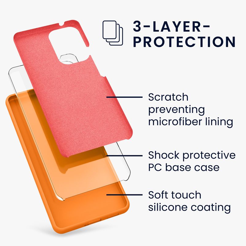 Laptop, Telefoane si Tablete - Telefoane mobile si accesorii - Accesorii Telefoane - Huse telefoane - Husa Kwmobile pentru Samsung Galaxy A53 5G, incarcare wireless, anti-alunecare, silicon, portocaliu - Infinity.ro