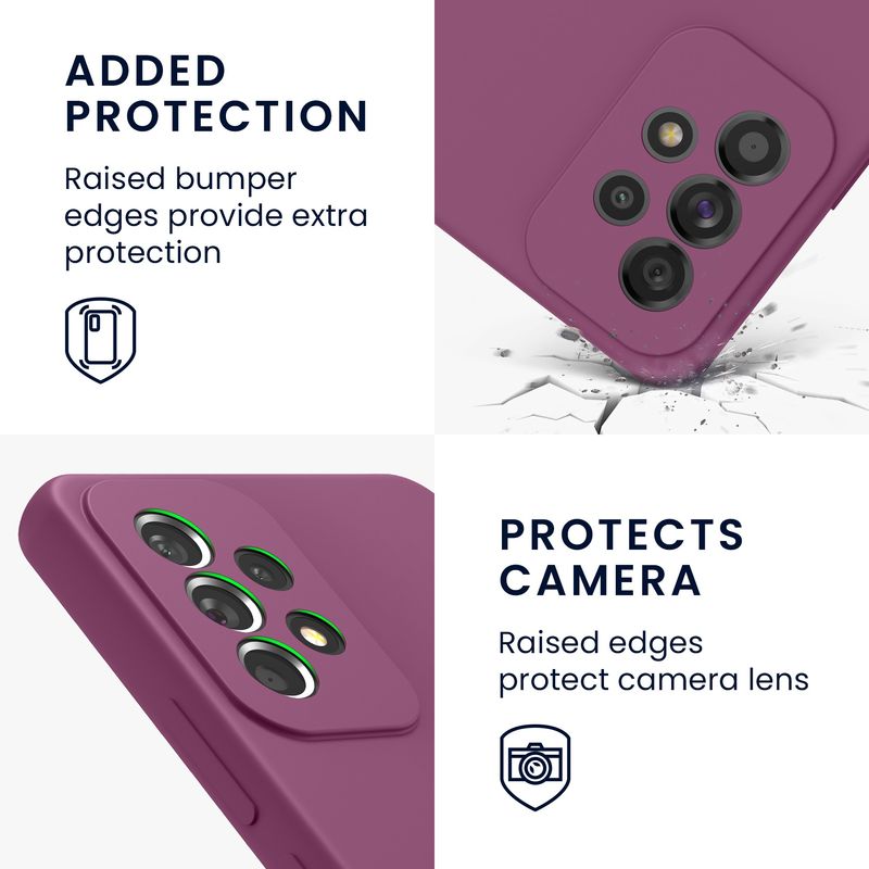 Laptop, Telefoane si Tablete - Telefoane mobile si accesorii - Accesorii Telefoane - Huse telefoane - Husa Kwmobile pentru Samsung Galaxy A53 5G, incarcare wireless, silicon, mov magenta - Infinity.ro