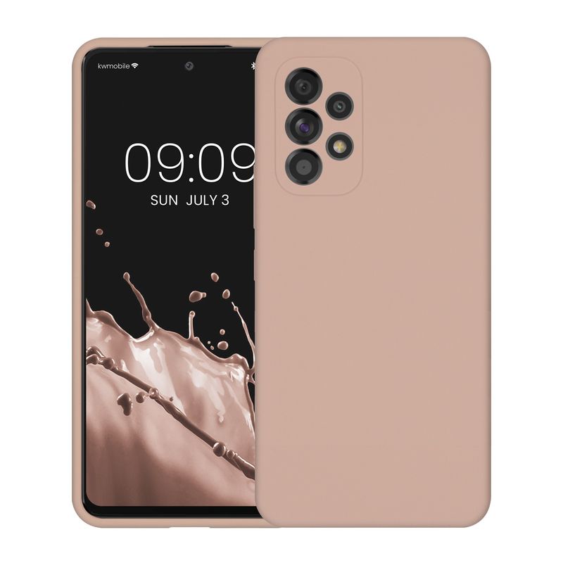 Laptop, Telefoane si Tablete - Telefoane mobile si accesorii - Accesorii Telefoane - Huse telefoane - Husa Kwmobile pentru Samsung Galaxy A53 5G, incarcare wireless, silicon, roz prafuit - Infinity.ro