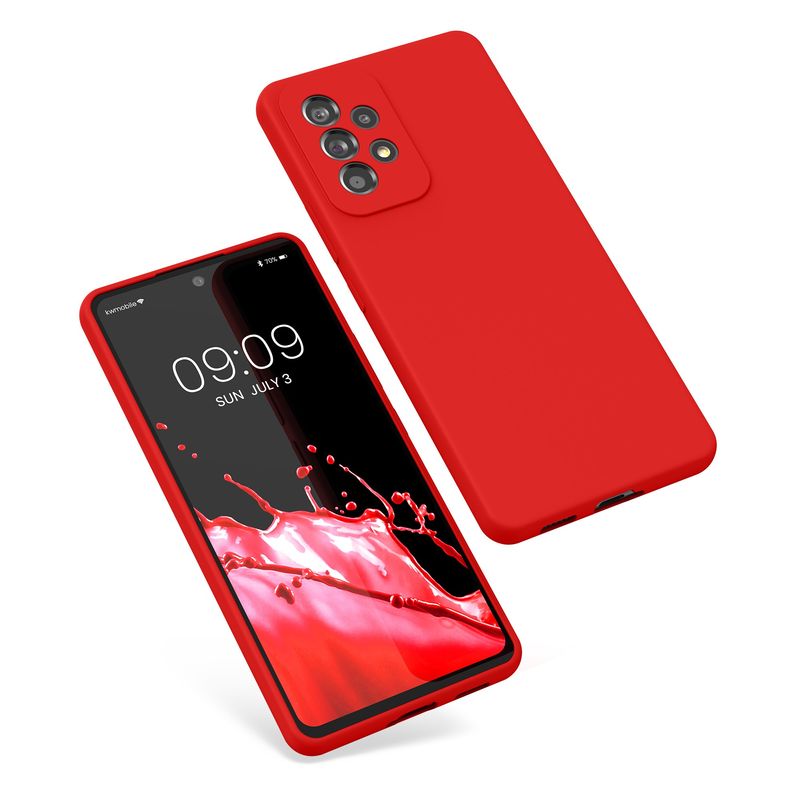 Laptop, Telefoane si Tablete - Telefoane mobile si accesorii - Accesorii Telefoane - Huse telefoane - Husa Kwmobile pentru Samsung Galaxy A53 5G, incarcare wireless, silicon, rosu - Infinity.ro