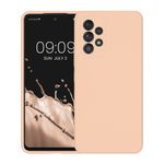 Laptop, Telefoane si Tablete - Telefoane mobile si accesorii - Accesorii Telefoane - Huse telefoane - Husa Kwmobile pentru Samsung Galaxy A53 5G, incarcare wireless, silicon, portocaliu piersica - Infinity.ro