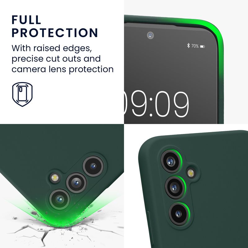 Laptop, Telefoane si Tablete - Telefoane mobile si accesorii - Accesorii Telefoane - Huse telefoane - Husa Kwmobile pentru Samsung Galaxy A54 5G, anti-alunecare, anti-amprenta, silicon, verde - Infinity.ro