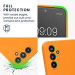 Laptop, Telefoane si Tablete - Telefoane mobile si accesorii - Accesorii Telefoane - Huse telefoane - Husa Kwmobile pentru Samsung Galaxy A54 5G, anti-alunecare, anti-amprenta, silicon, portocaliu - Infinity.ro