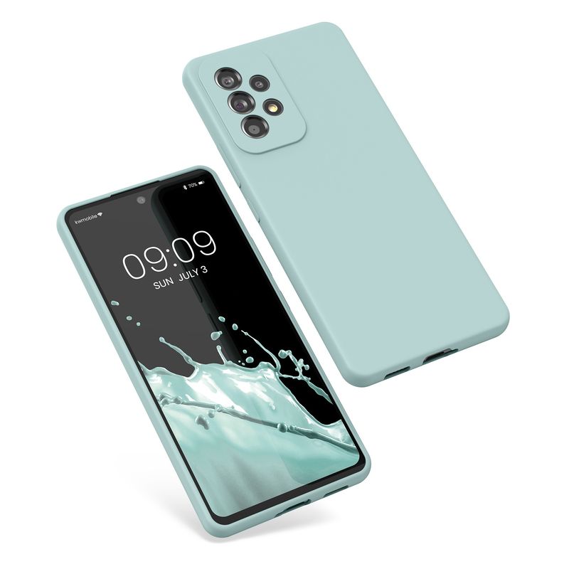 Laptop, Telefoane si Tablete - Telefoane mobile si accesorii - Accesorii Telefoane - Huse telefoane - Husa Kwmobile pentru Samsung Galaxy A53 5G, incarcare wireless, silicon, verde - Infinity.ro