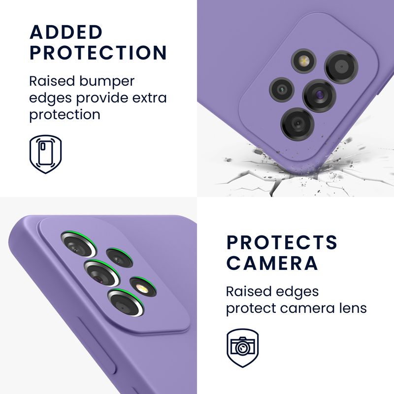 Laptop, Telefoane si Tablete - Telefoane mobile si accesorii - Accesorii Telefoane - Huse telefoane - Husa Kwmobile pentru Samsung Galaxy A53 5G, incarcare wireless, silicon, mov violet - Infinity.ro