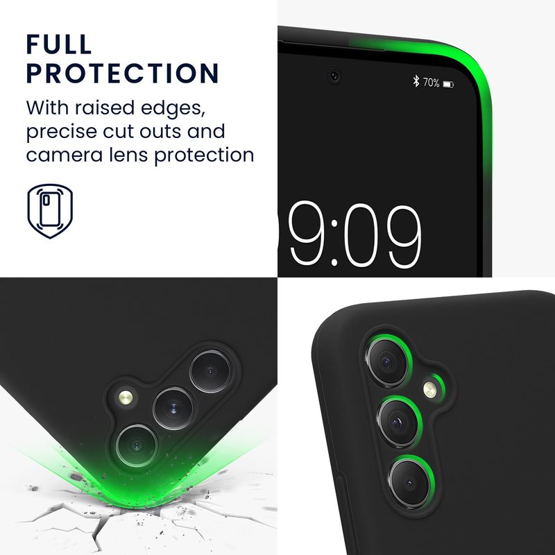 Laptop, Telefoane si Tablete - Telefoane mobile si accesorii - Accesorii Telefoane - Huse telefoane - Husa Kwmobile pentru Samsung Galaxy A54 5G, anti-alunecare, anti-amprenta, silicon, negru - Infinity.ro