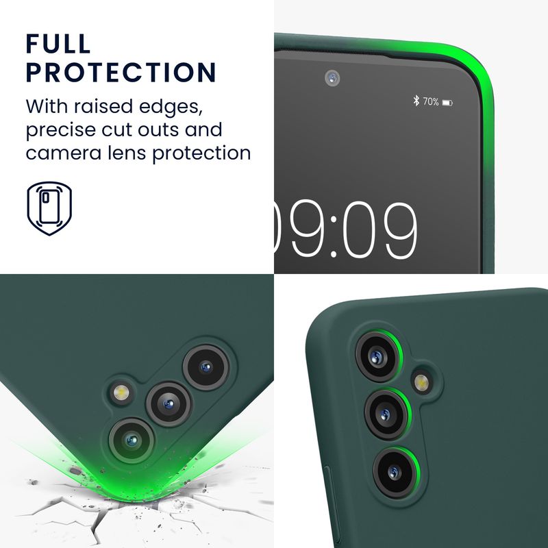 Laptop, Telefoane si Tablete - Telefoane mobile si accesorii - Accesorii Telefoane - Huse telefoane - Husa Kwmobile pentru Samsung Galaxy A54 5G, anti-alunecare, protectie la socuri, silicon, verde - Infinity.ro