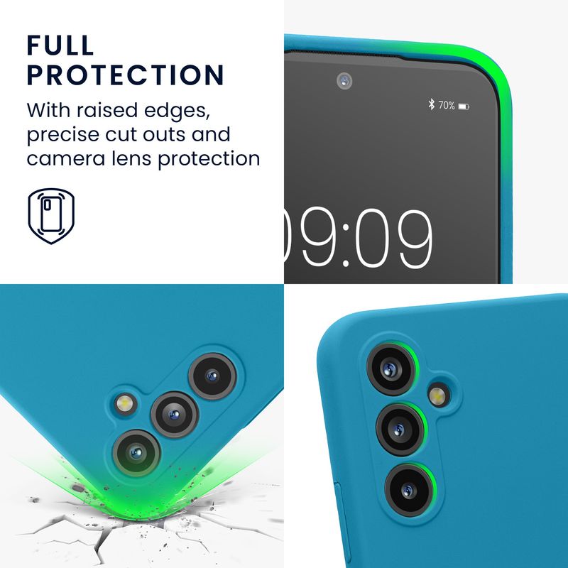 Laptop, Telefoane si Tablete - Telefoane mobile si accesorii - Accesorii Telefoane - Huse telefoane - Husa Kwmobile pentru Samsung Galaxy A54 5G, anti-alunecare, protectie la socuri, silicon, albastru - Infinity.ro