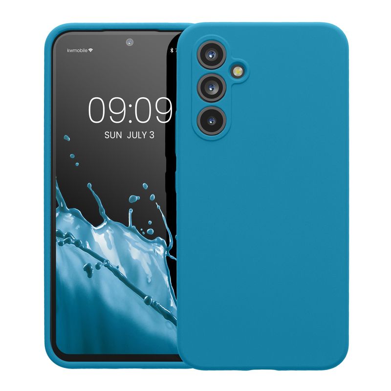 Laptop, Telefoane si Tablete - Telefoane mobile si accesorii - Accesorii Telefoane - Huse telefoane - Husa Kwmobile pentru Samsung Galaxy A54 5G, anti-alunecare, protectie la socuri, silicon, albastru - Infinity.ro