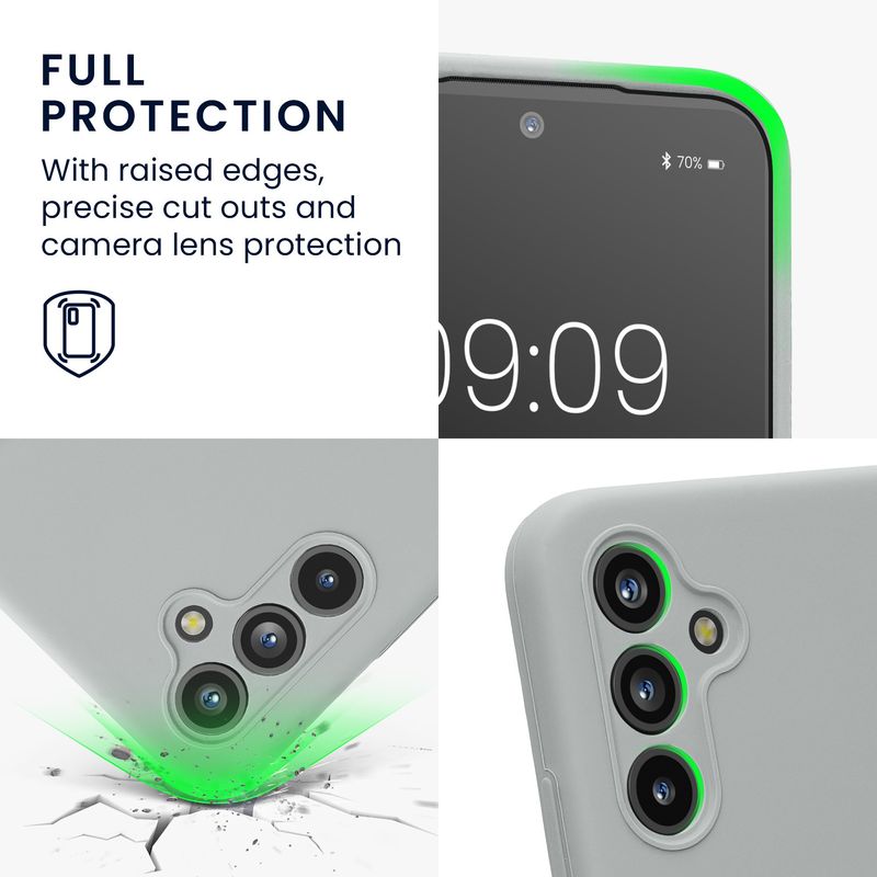 Laptop, Telefoane si Tablete - Telefoane mobile si accesorii - Accesorii Telefoane - Huse telefoane - Husa Kwmobile pentru Samsung Galaxy A54 5G, anti-alunecare, anti-amprenta, silicon, gri - Infinity.ro