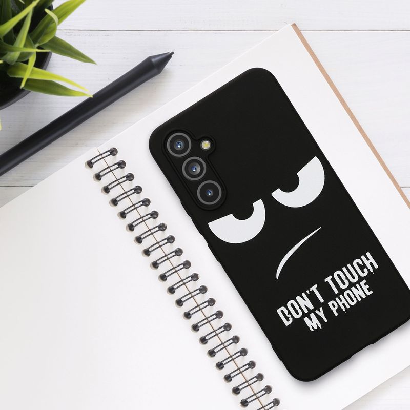 Laptop, Telefoane si Tablete - Telefoane mobile si accesorii - Accesorii Telefoane - Huse telefoane - Husa Kwmobile pentru Samsung Galaxy A54 5G, anti-alunecare, silicon, alb, negru - Infinity.ro