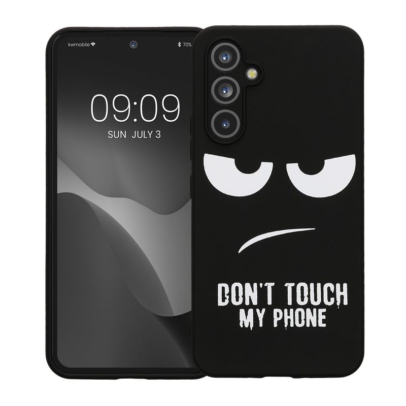 Laptop, Telefoane si Tablete - Telefoane mobile si accesorii - Accesorii Telefoane - Huse telefoane - Husa Kwmobile pentru Samsung Galaxy A54 5G, anti-alunecare, silicon, alb, negru - Infinity.ro
