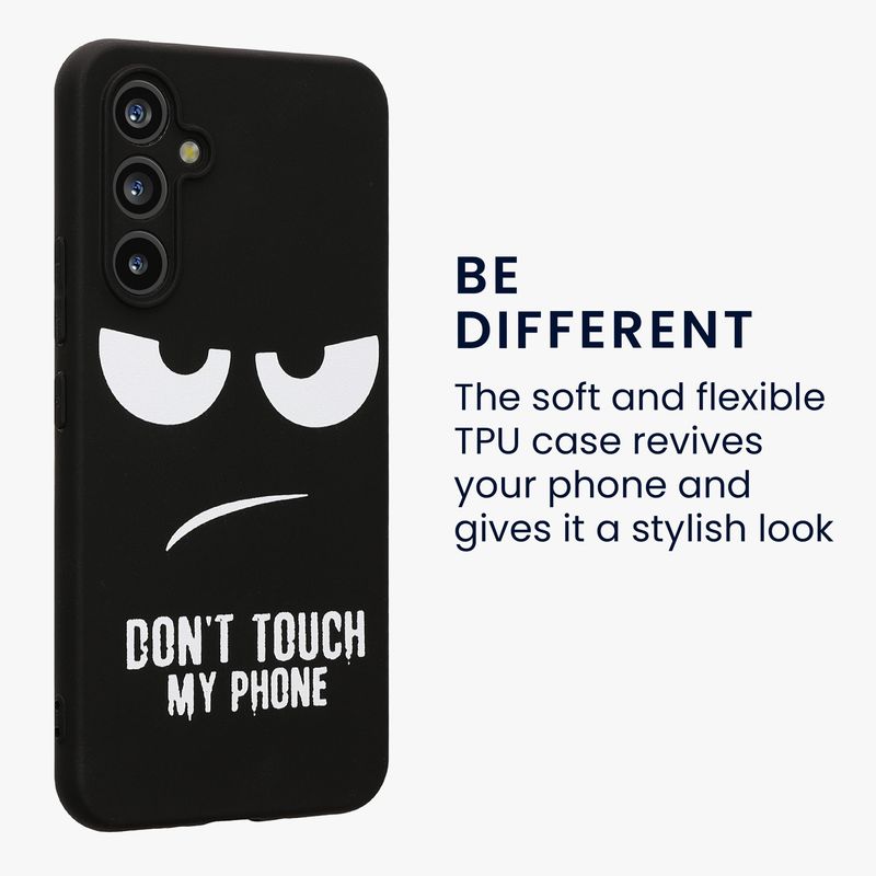 Laptop, Telefoane si Tablete - Telefoane mobile si accesorii - Accesorii Telefoane - Huse telefoane - Husa Kwmobile pentru Samsung Galaxy A54 5G, anti-alunecare, silicon, alb, negru - Infinity.ro
