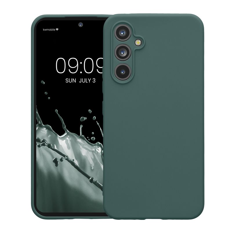 Laptop, Telefoane si Tablete - Telefoane mobile si accesorii - Accesorii Telefoane - Huse telefoane - Husa Kwmobile pentru Samsung Galaxy A54 5G, anti-alunecare, silicon, albastru verzui - Infinity.ro