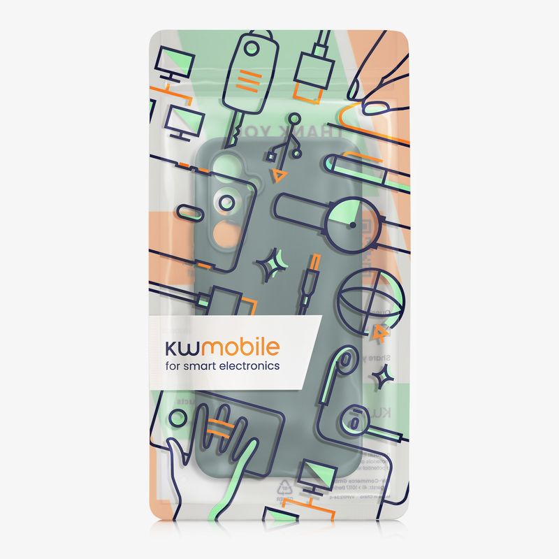 Laptop, Telefoane si Tablete - Telefoane mobile si accesorii - Accesorii Telefoane - Huse telefoane - Husa Kwmobile pentru Samsung Galaxy A54 5G, anti-alunecare, silicon, albastru verzui - Infinity.ro