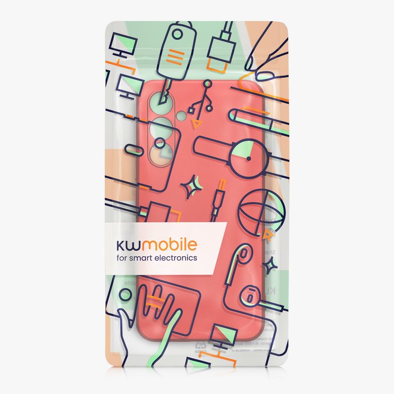Laptop, Telefoane si Tablete - Telefoane mobile si accesorii - Accesorii Telefoane - Huse telefoane - Husa Kwmobile pentru Samsung Galaxy A54 5G, anti-alunecare, protectie la zgarieturi, silicon, rosu - Infinity.ro